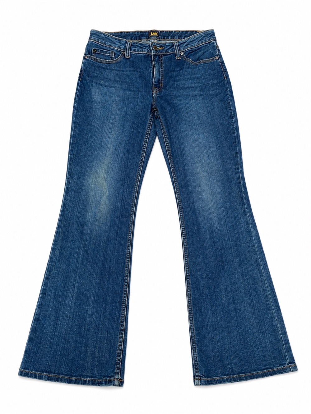 Lee Jeans Women's 14S Blue Denim Pants Casual Regular Fit Petite 14